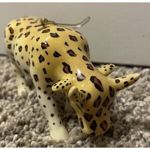 Cow Parade Westland Leopard Cow Ornament Christmas Decor 2000 Vintage